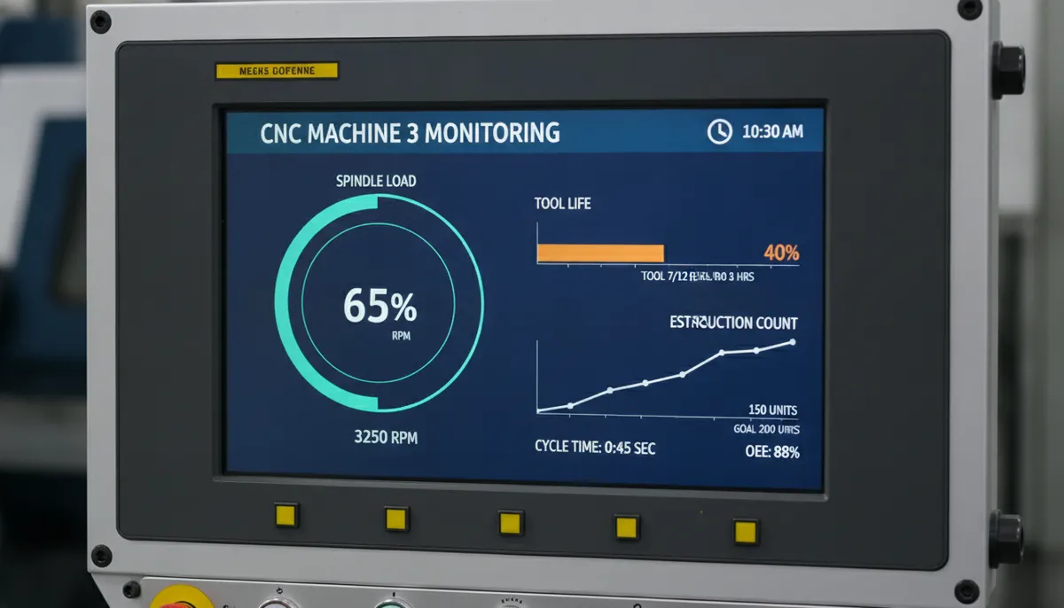 CNC machine monitoring dashboard real-time IoT
