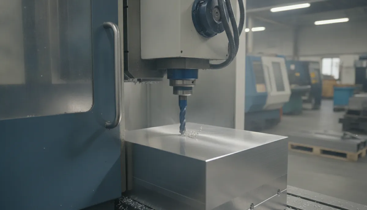Heavy cutting operation on QiaoFeng cast iron CNC machine showing smooth surface finish