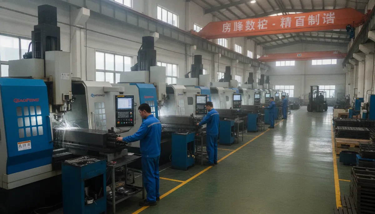 QiaoFeng cast iron CNC machines in heavy cutting processing factory production line
