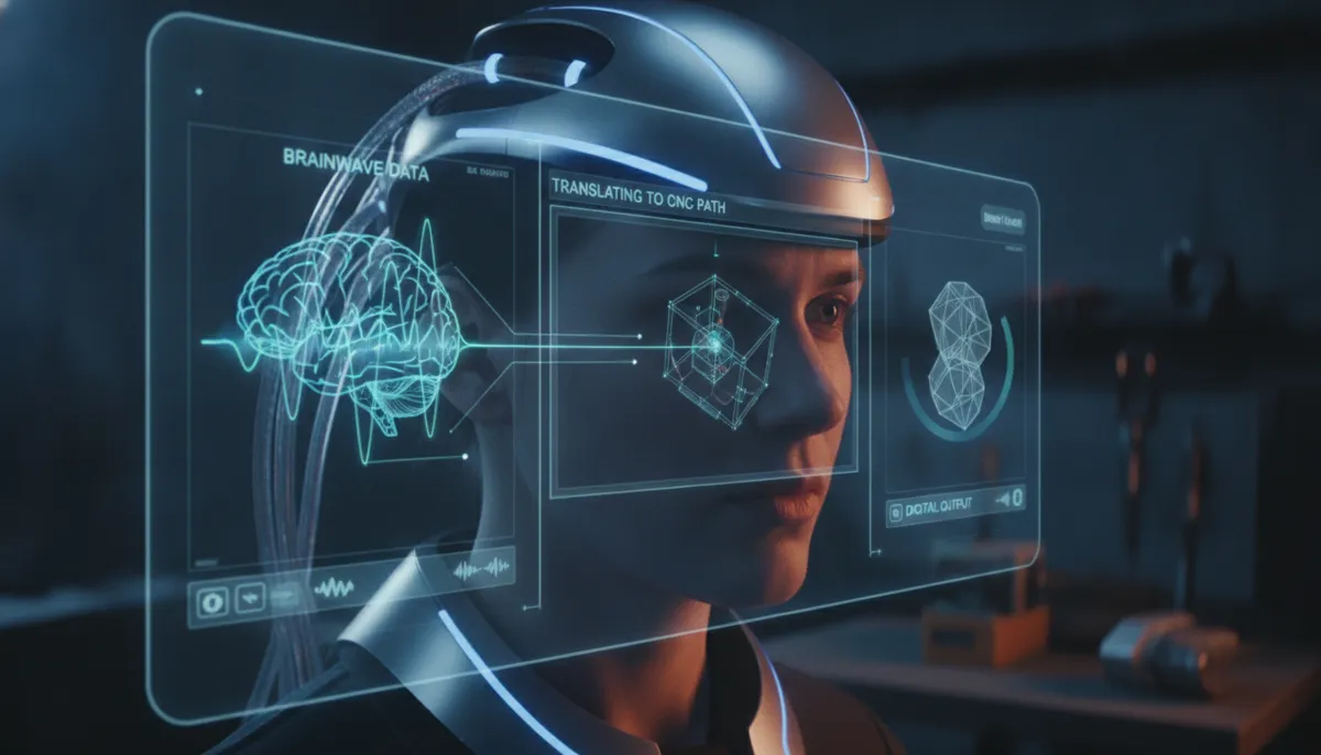 Engineer researching CNC brain computer interface technology
