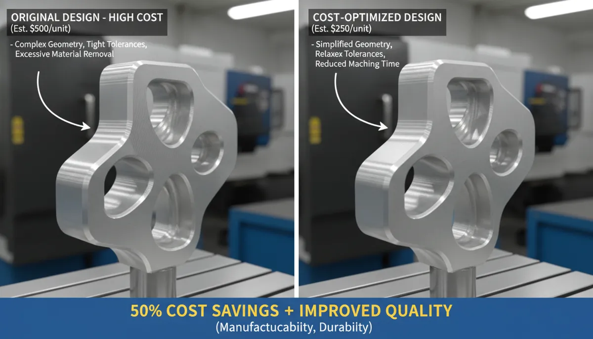 CNC machining cost optimization results