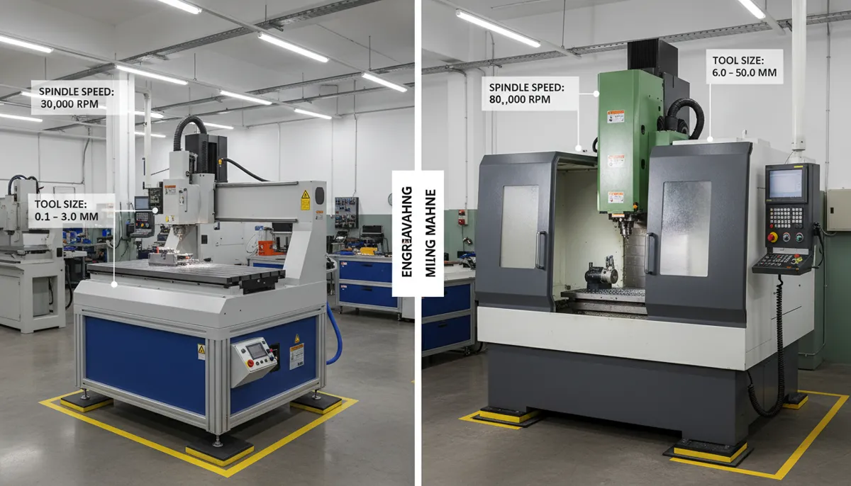 QiaoFeng CNC engraving machine vs CNC mill comparison for metal engraving and signage production