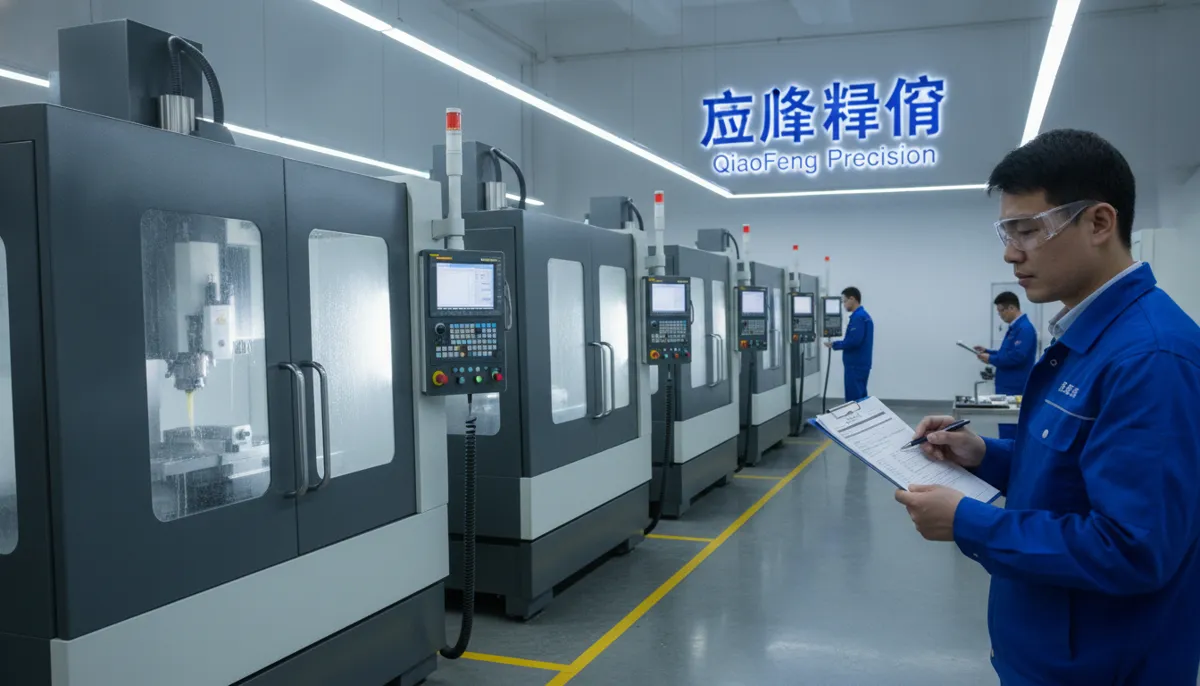 QiaoFeng CNC workshop team reviewing first article inspection FAIR report