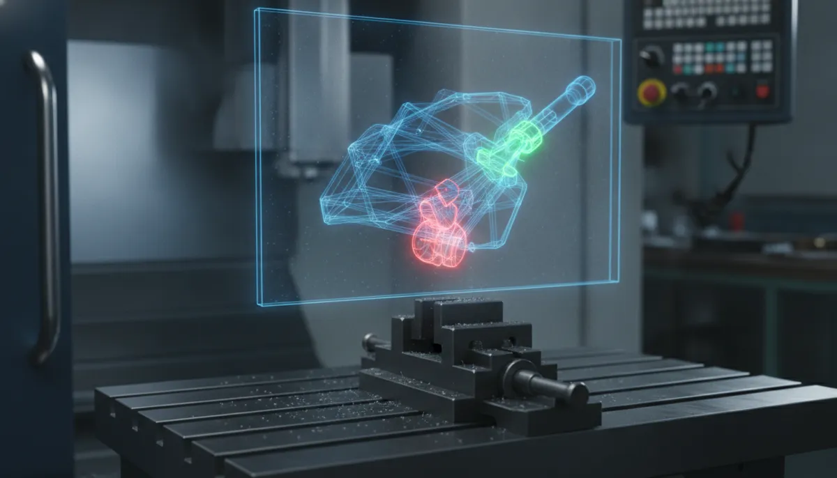 CNC holographic display collision detection 3D visualization