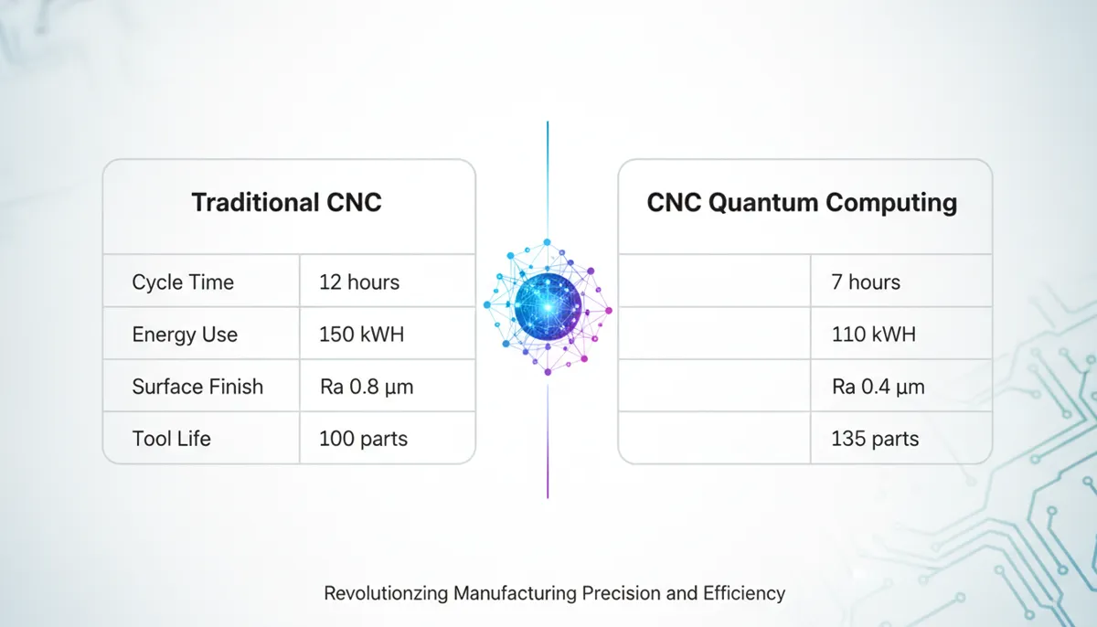 CNC quantum computing vs traditional CNC performance comparison results across aerospace and automotive use cases