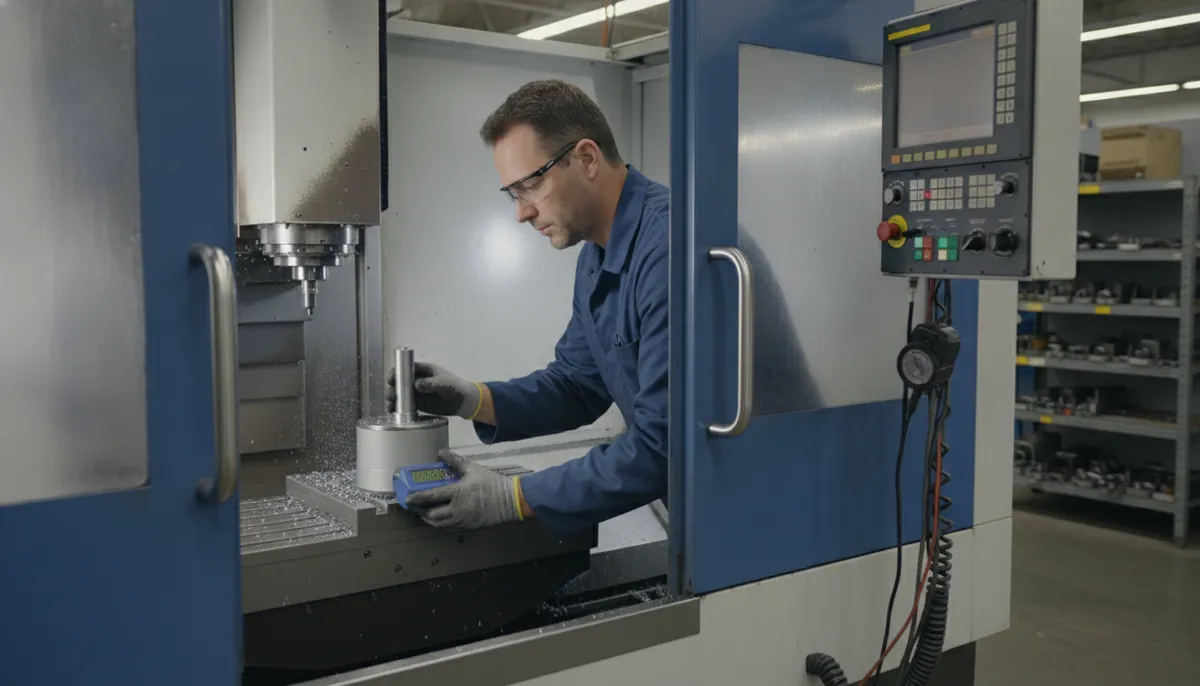 CNC tool length offset measurement with manual tool setter