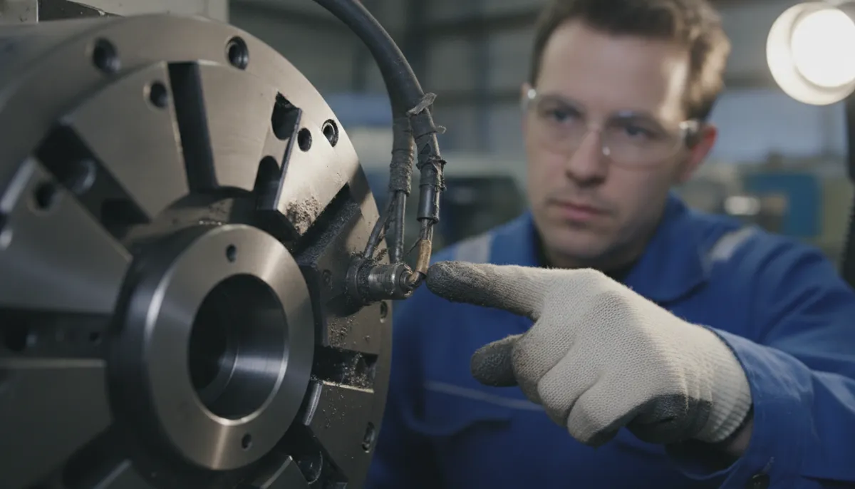 CNC turret alarm sensor inspection on indexing mechanism