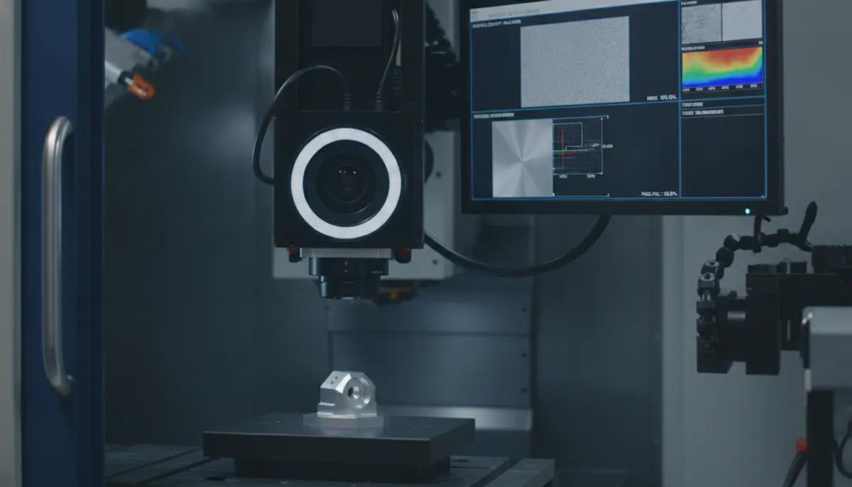 Close up of spindle probe ensuring CNC zero defect precision