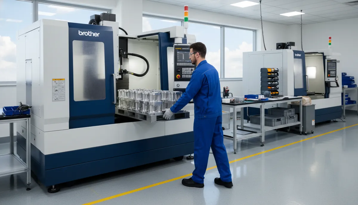 Automotive sensor housing production on Brother Speedio S700X1 high-speed machining center