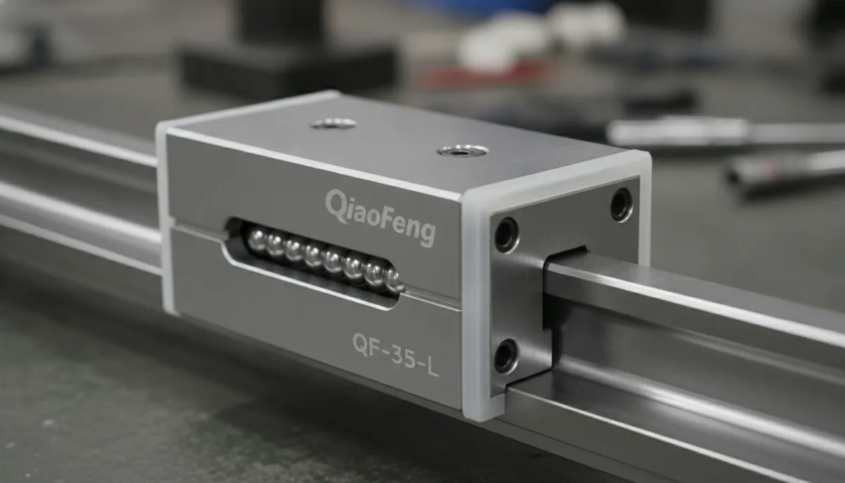 QiaoFeng linear guide CNC carriage assembly with wiper seals and preloaded ball bearings
