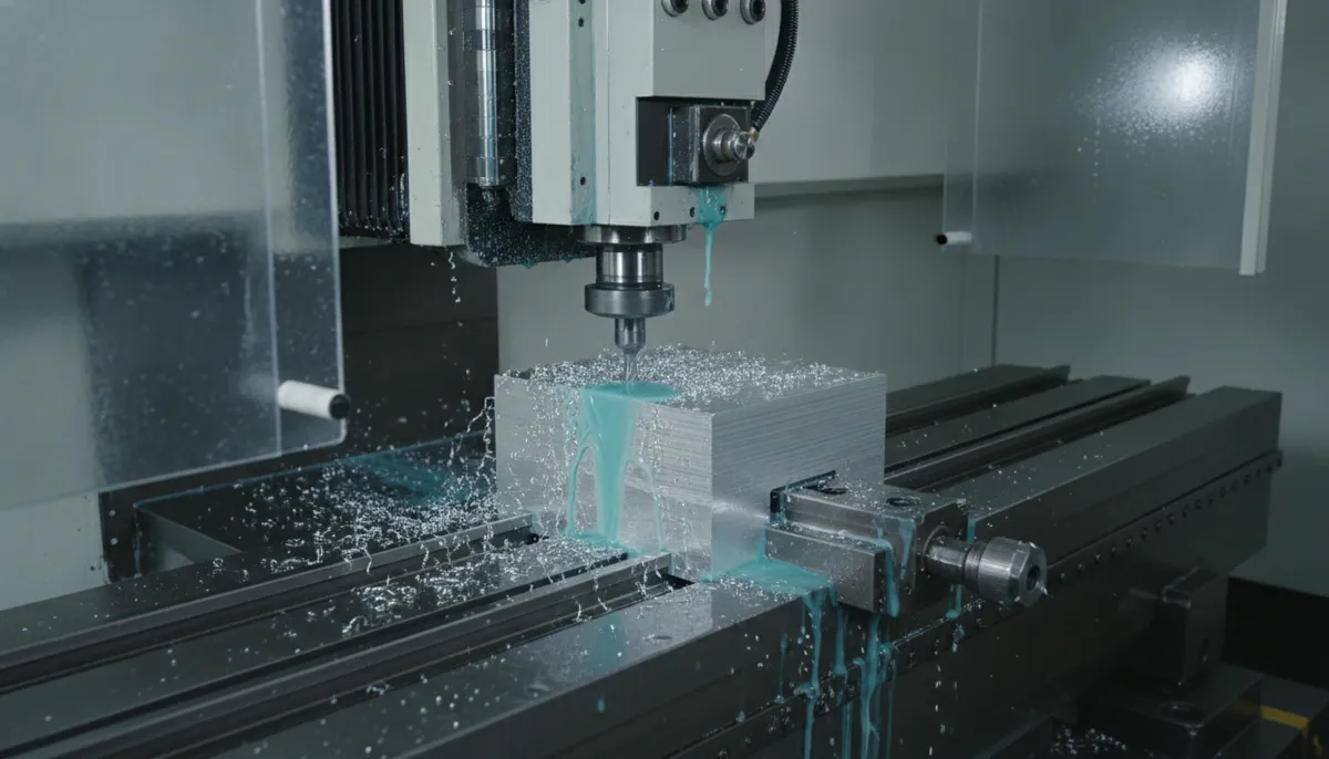 QiaoFeng linear guide CNC machine cutting hardened steel in production environment