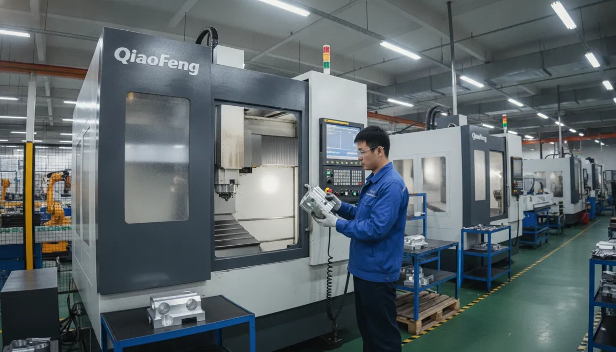 QFCNCMACHINE in production with M30 program end displayed